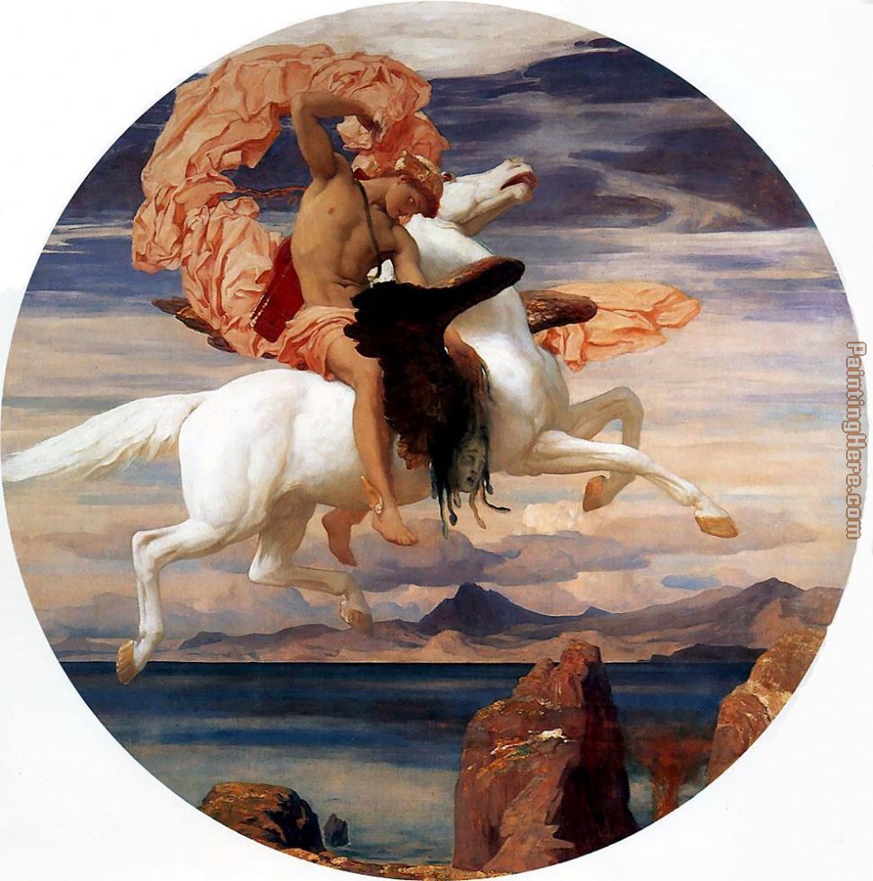 Lord Frederick Leighton Perseus on Pegasus Hastening to the Rescue of Andromeda